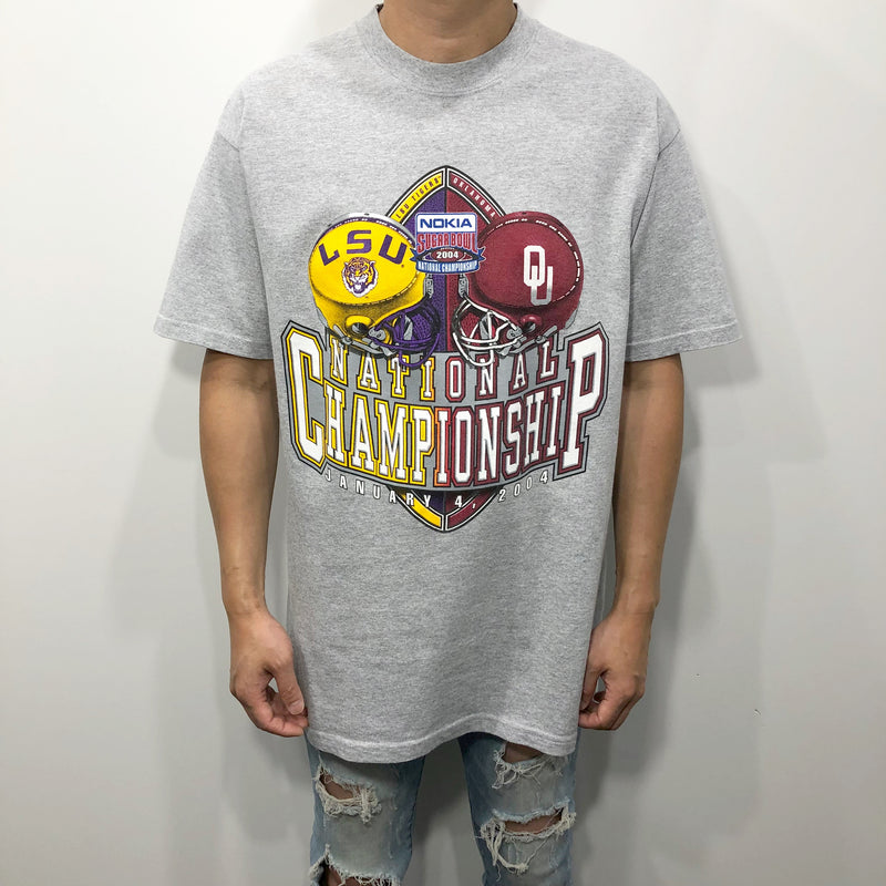 Jerzees T-Shirt National Championship Louisiana Uni vs Oklahoma Uni (M)