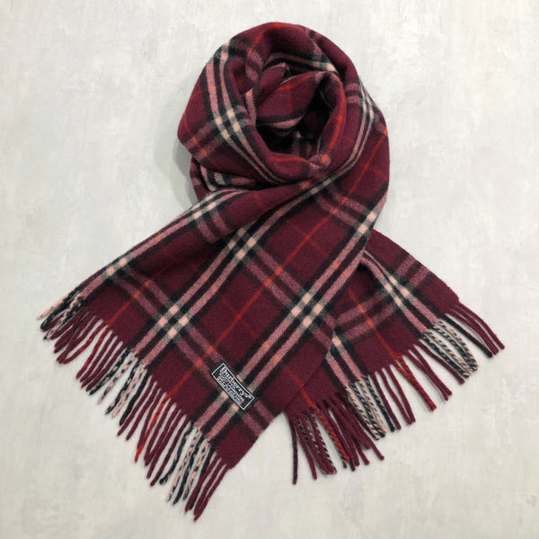 Vintage late 80s - 90s Burberrys Lambswool Scarf England
