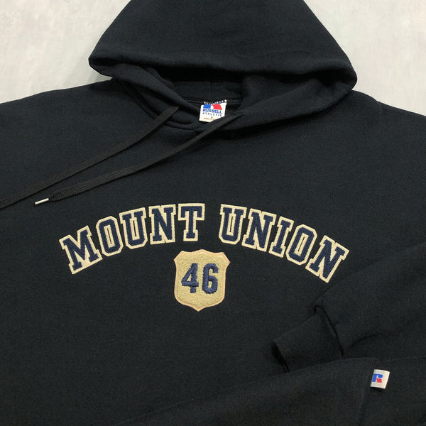 Vintage Russell Fleeced Hoodie Mount Union School Pennsylvania (L/SHORT)