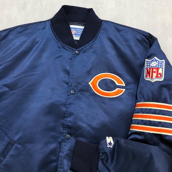Vintage Starter Satin Jacket NFL Chicago Bears USA (L/SHORT)