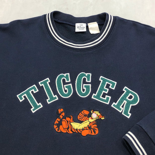 Vintage Disney Fleeced Sweatshirt Tigger (M/SHORT)
