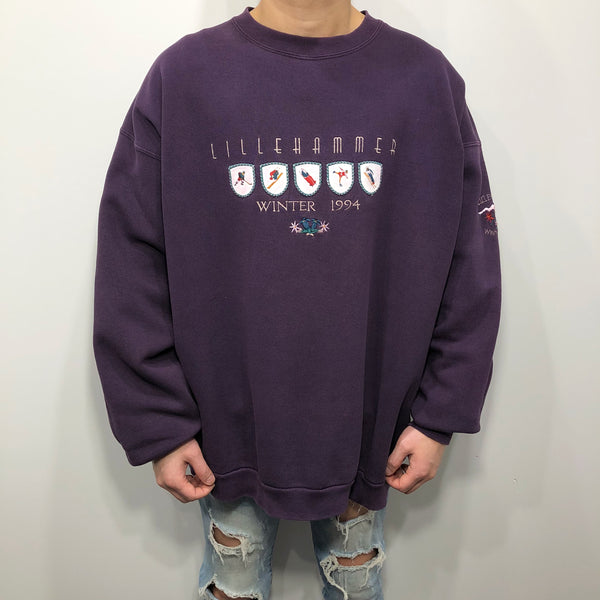 Vintage Snowshoe Thompson Sweatshirt 1994 Winter Games USA (2XL)