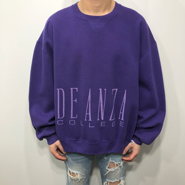 Vintage Russell Fleeced Sweatshirt De Anza College California USA (L/BIG/SHORT)