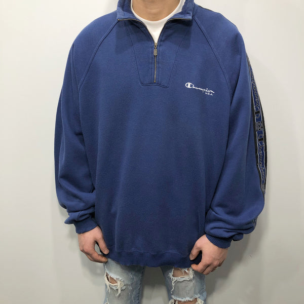 Vintage Champion USA Fleeced Quarter Zip Sweatshirt (XL)