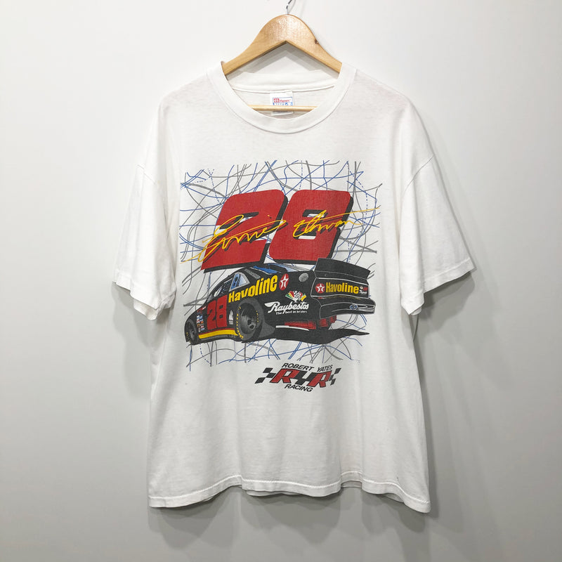 Vintage Hanes T-Shirt Texaco Havoline #28 Ernie Irvan (XL)