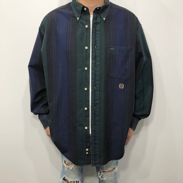Vintage Tommy Hilfiger Shirt Lion Crest Logo (L/BIG/TALL)