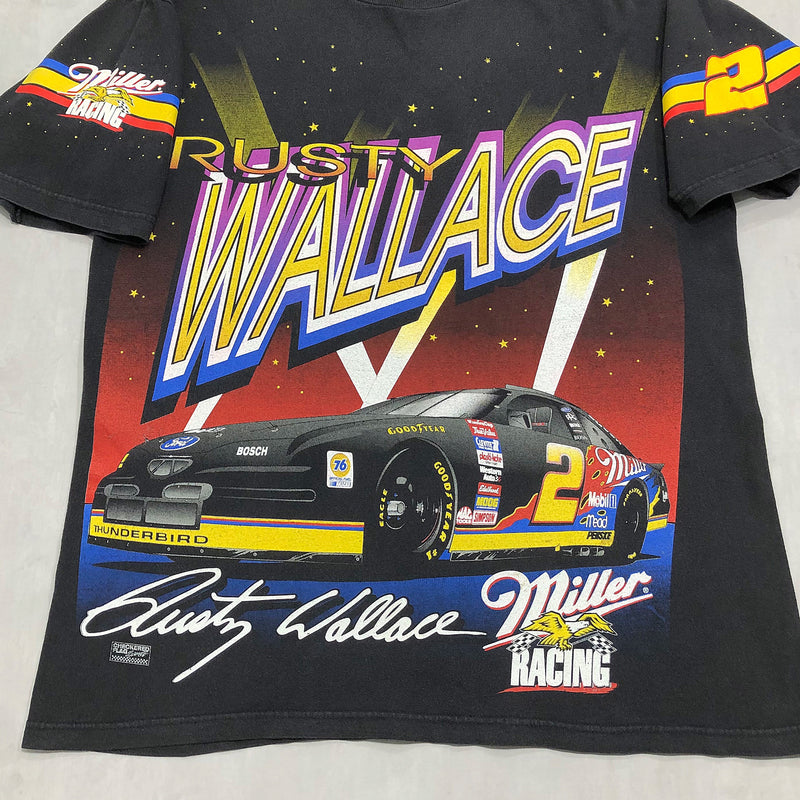 Vintage Nascar T-Shirt Miller #2 Rusty Wallace (XL)