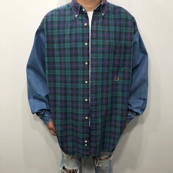 Vintage Tommy Hilfiger Shirt Lion Crest Logo (XL/TALL)