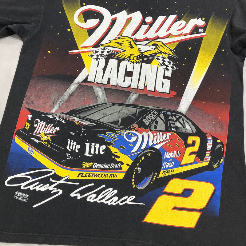 Vintage Nascar T-Shirt Miller #2 Rusty Wallace (XL)