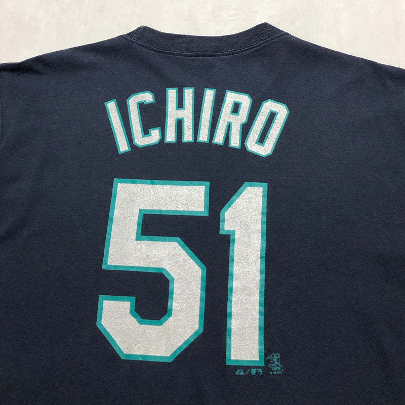 Vintage Seattle Mariners Ichiro MLB T-shirt. Large Front 