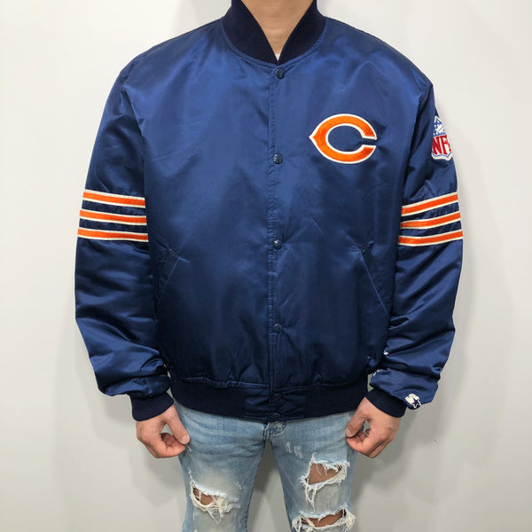 Vintage Starter Satin Jacket NFL Chicago Bears USA (L/SHORT)