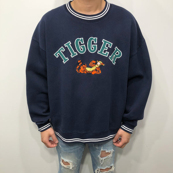 Vintage Disney Fleeced Sweatshirt Tigger (M/SHORT)
