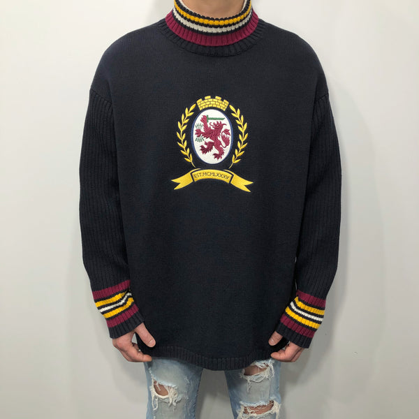Vintage Tommy Hilfiger Roll Neck Knit Sweater (L/BIG)