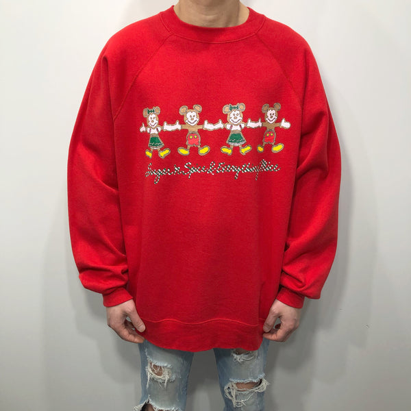 Disney Fleeced Sweatshirt Mickey & Minnie (XL)