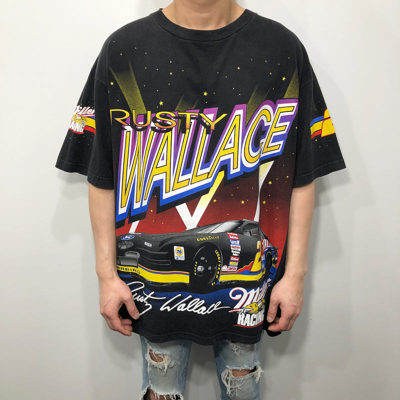 Vintage Nascar T-Shirt Miller #2 Rusty Wallace (XL)