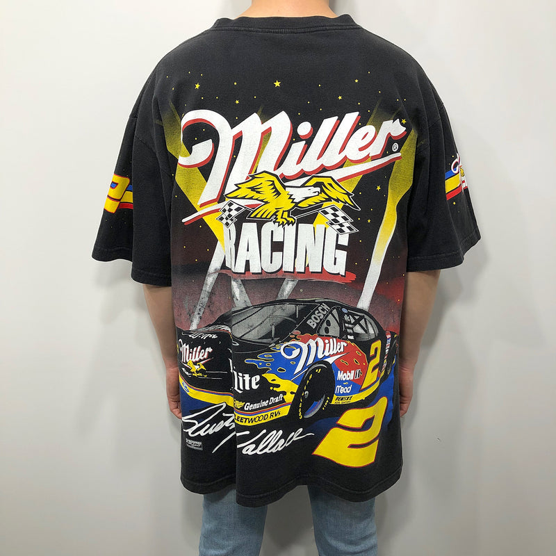 Vintage Nascar T-Shirt Miller #2 Rusty Wallace (XL)