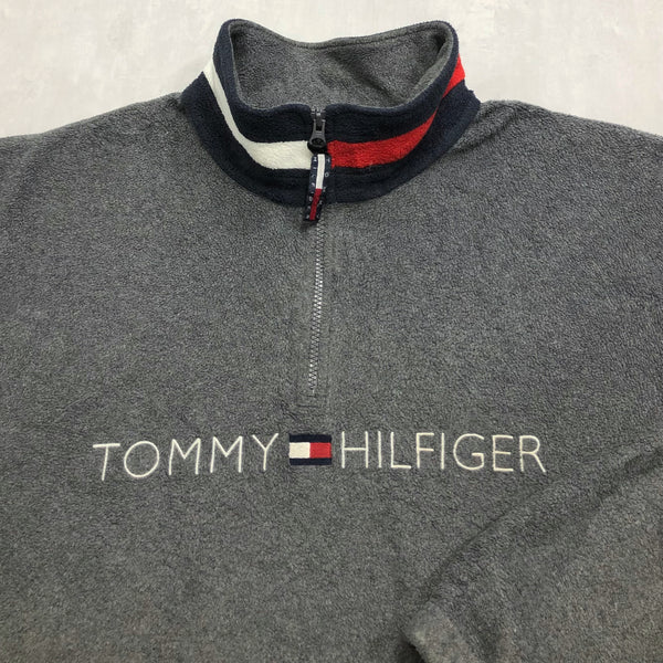Vintage Tommy Hilfiger Fleeced Quarter Zip (2XL)