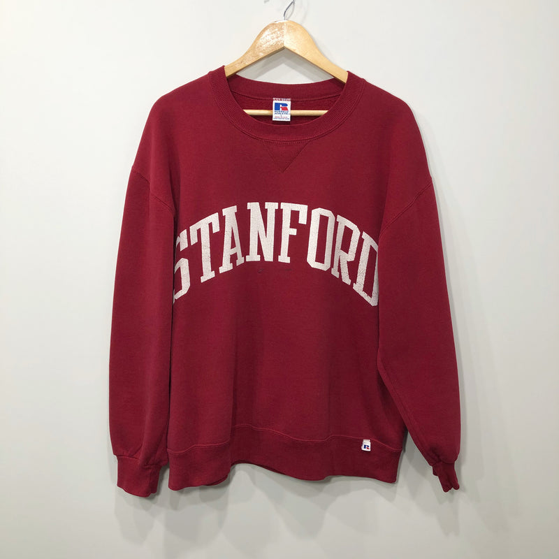 Vintage Russell Fleeced Sweatshirt Stanford Uni USA (M/SHORT)