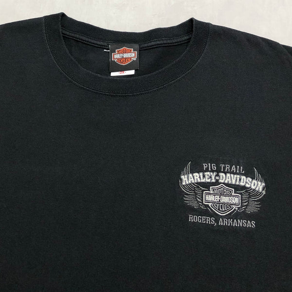 Harley Davidson T-Shirt Pig Trail H-D Rogers Arkansas (2XL)