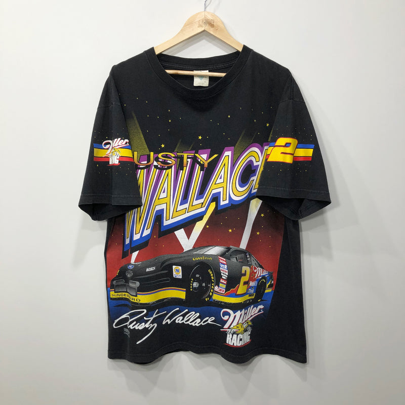Vintage Nascar T-Shirt Miller #2 Rusty Wallace (XL)