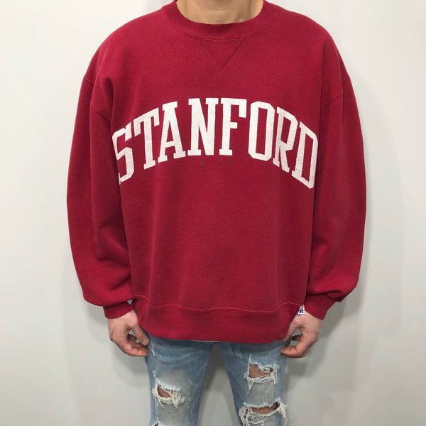 Vintage Russell Fleeced Sweatshirt Stanford Uni USA (M/SHORT)