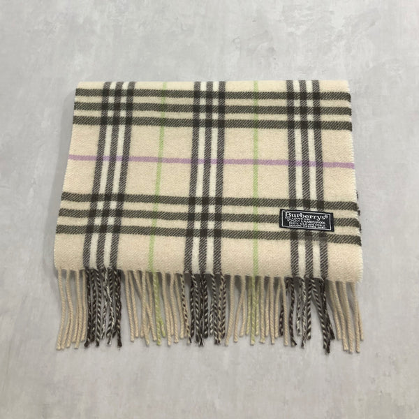 Vintage Burberry Lambswool Scarf England