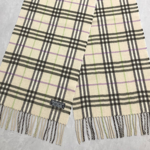 Vintage Burberry Lambswool Scarf England