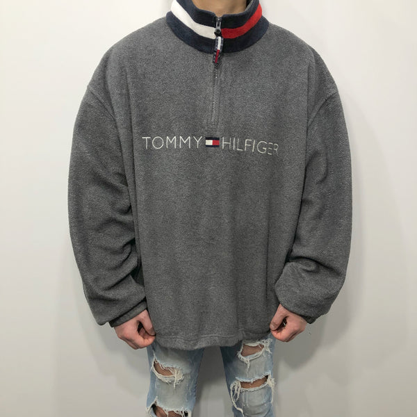 Vintage Tommy Hilfiger Fleeced Quarter Zip (2XL)