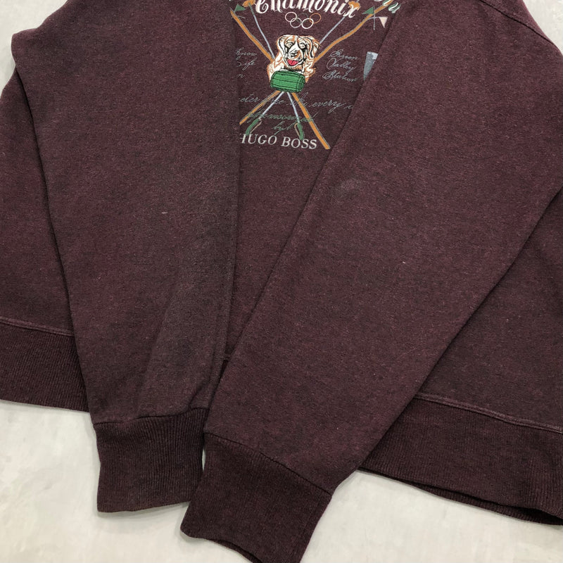 Vintage Hugo Boss Sweatshirt Green Ski Refuge Club (XL/BIG-2XL)