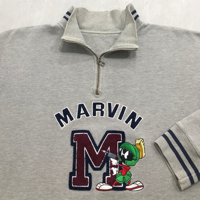Looney Tunes Quarter Zip Sweatshirt Marvin The Martian (L/BIG-XL)