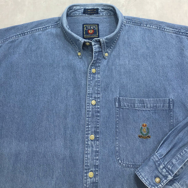 Vintage Chaps Ralph Lauren Denim Shirt (2XL/TALL)