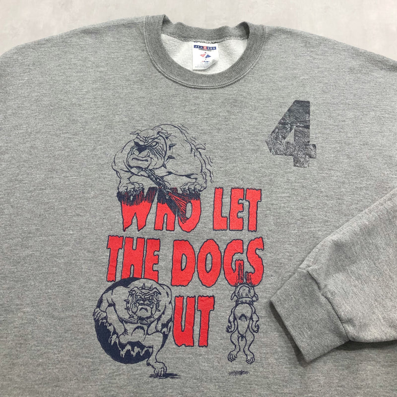 Jerzees Fleeced Sweatshirt Who Let The Dogs Out (2XL)