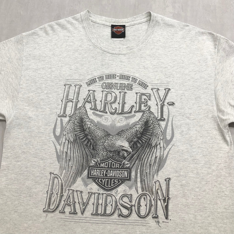Harley Davidson T-Shirt Red Deer Alerta Canada (L)