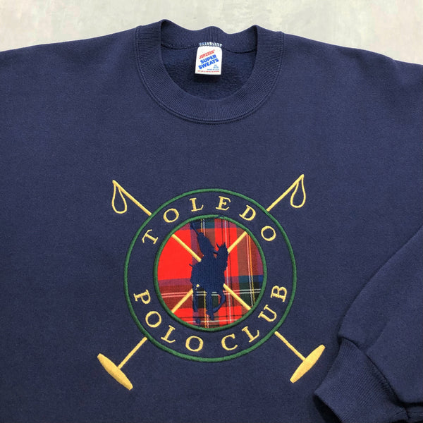 Vintage Jerzees Fleeced Sweatshirt Toledo Polo Club USA (L)