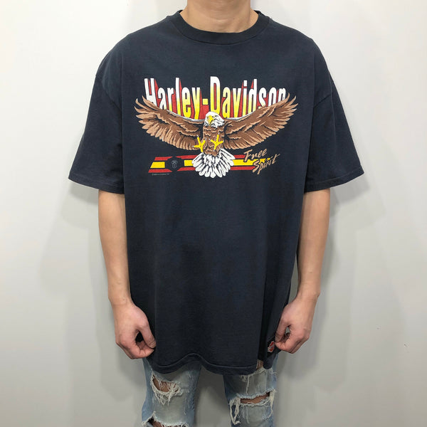 Vintage Hanes T-Shirt 1988 Harley Davidson Free Spirit USA (XL)