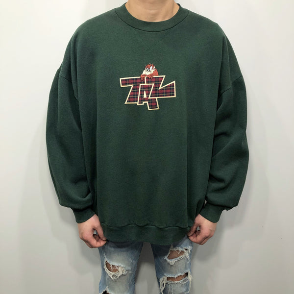 Vintage Looney Tunes Sweatshirt Taz USA (XL/SHORT)