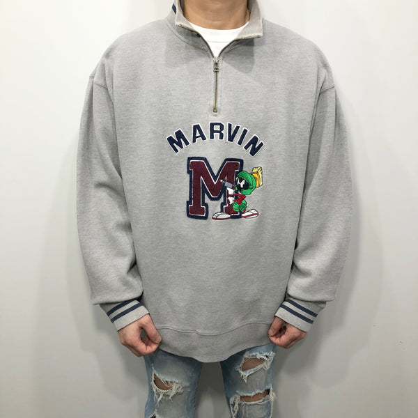Looney Tunes Quarter Zip Sweatshirt Marvin The Martian (L/BIG-XL)