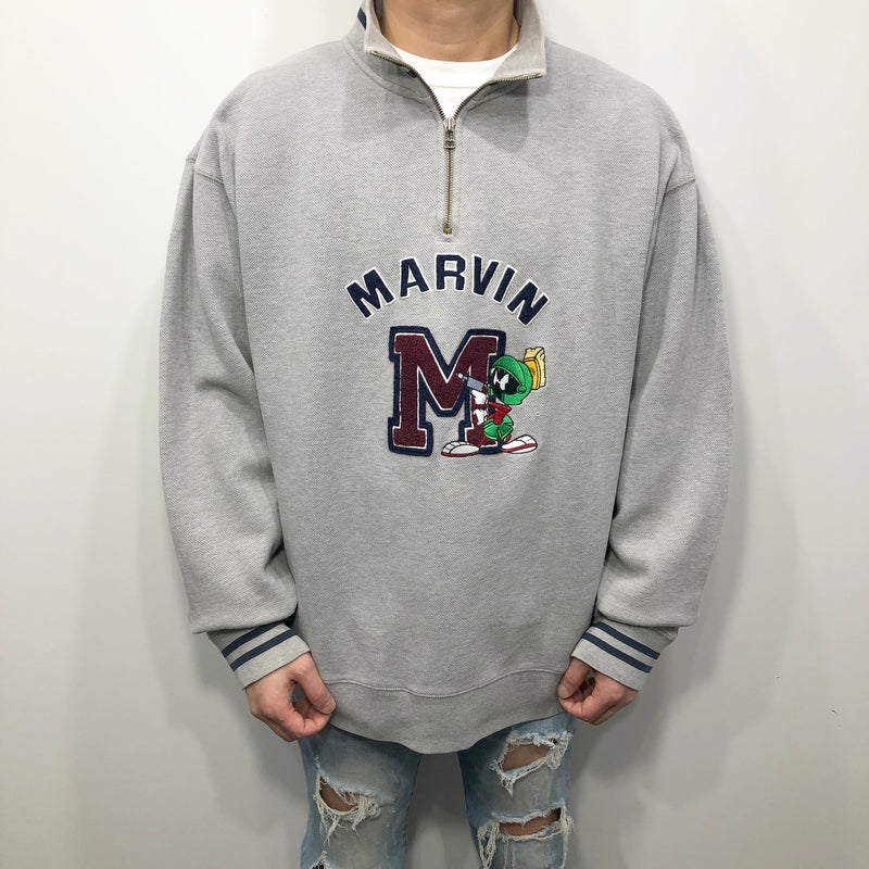 Looney Tunes Quarter Zip Sweatshirt Marvin The Martian (L/BIG-XL)