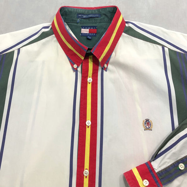 Vintage Tommy Hilfiger Shirt Lion Crest Logo (2XL/TALL)
