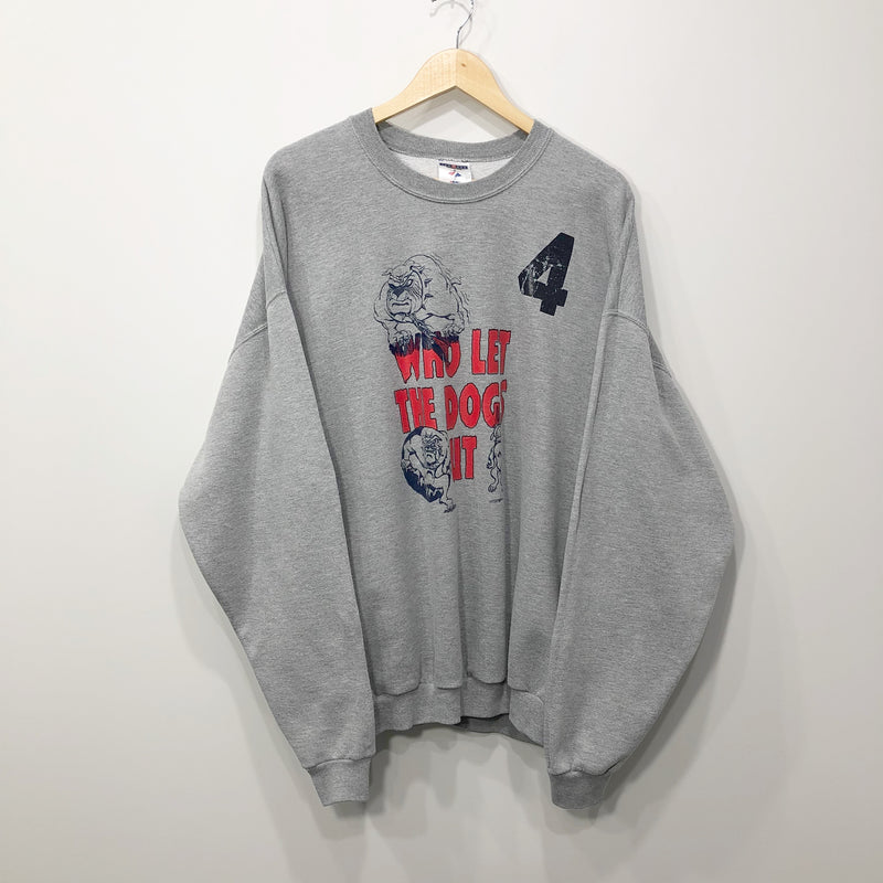 Jerzees Fleeced Sweatshirt Who Let The Dogs Out (2XL)