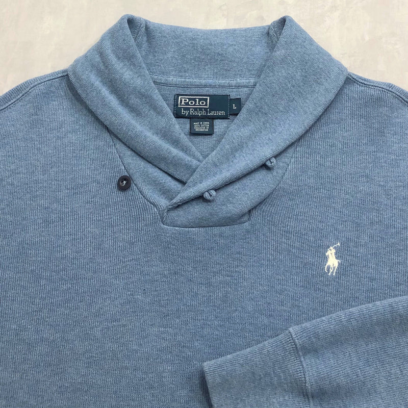 Polo Ralph Lauren Shawl Knit Sweater (L/SHORT)