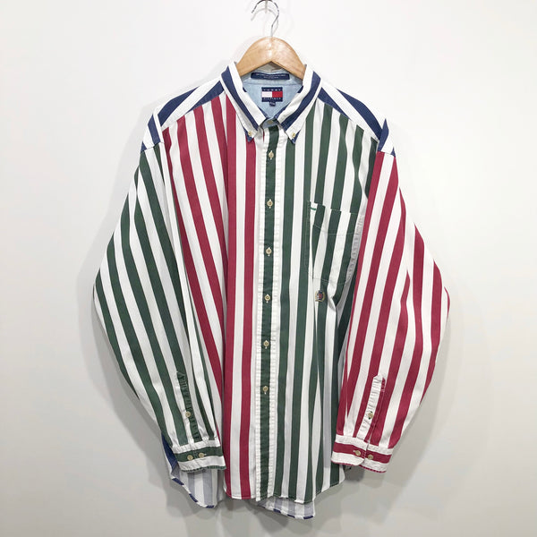 Vintage Tommy Hilfiger Shirt Lion Crest Logo (XL/BIG-2XL)