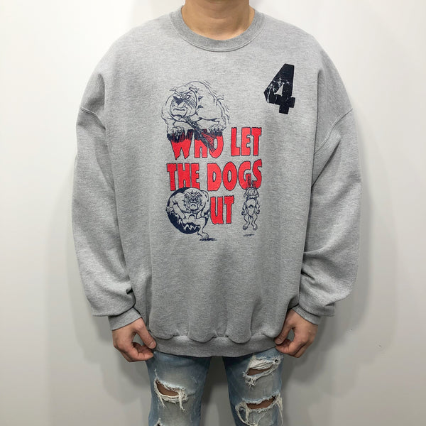 Jerzees Fleeced Sweatshirt Who Let The Dogs Out (2XL)