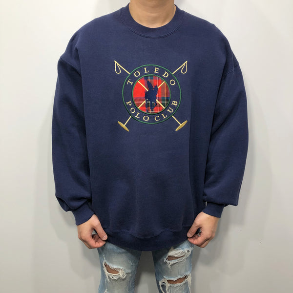 Vintage Jerzees Fleeced Sweatshirt Toledo Polo Club USA (L)