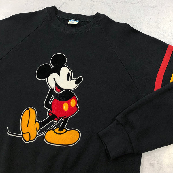 Vintage Disney Fleeced Sweatshirt Mickey USA (S/SHORT)