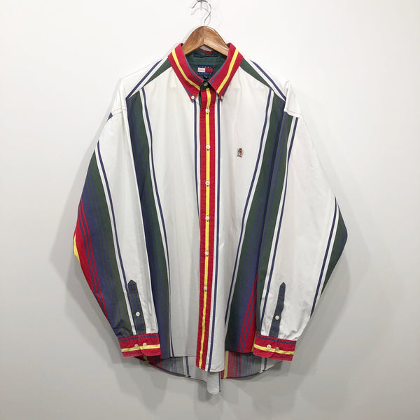 Vintage Tommy Hilfiger Shirt Lion Crest Logo (2XL/TALL)