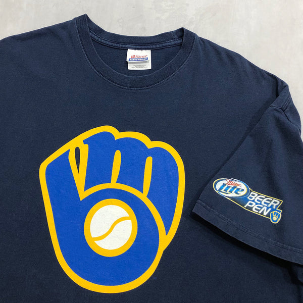 Hanes T-Shirt MLB Milwaukee Brewers Miller Lite (XL/BIG)