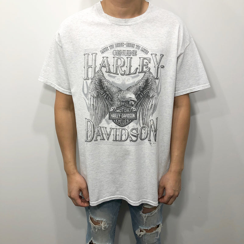 Harley Davidson T-Shirt Red Deer Alerta Canada (L)