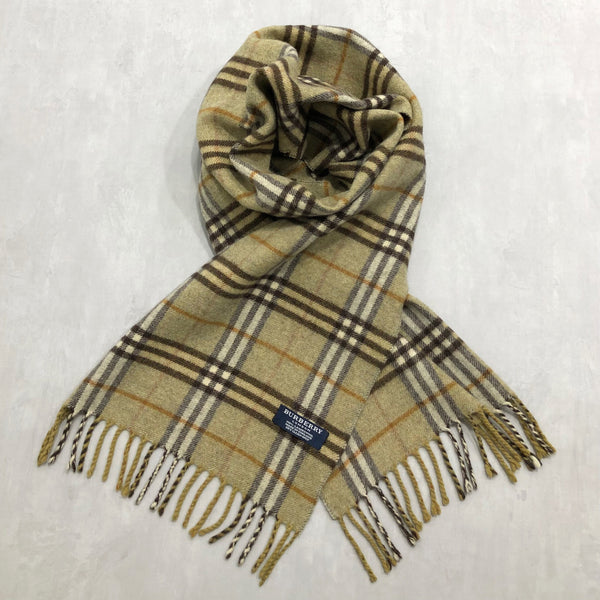 Vintage Burberry Lambswool Scarf England