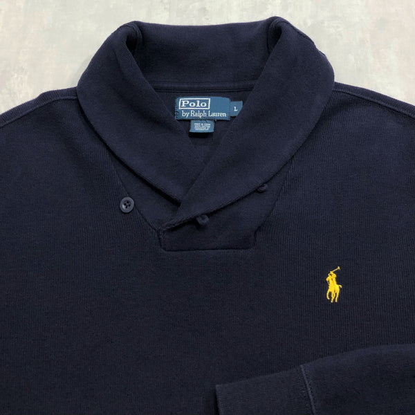 Polo Ralph Lauren Shawl Knit Sweater (L/SHORT)